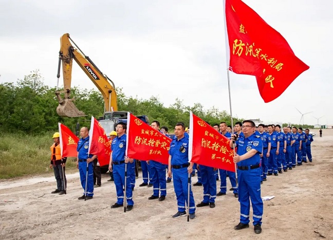 大丰区组织防汛防台抢险演练