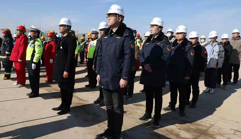 响水县举行建筑工程与城镇燃气安全事故应急救援综合演练活动